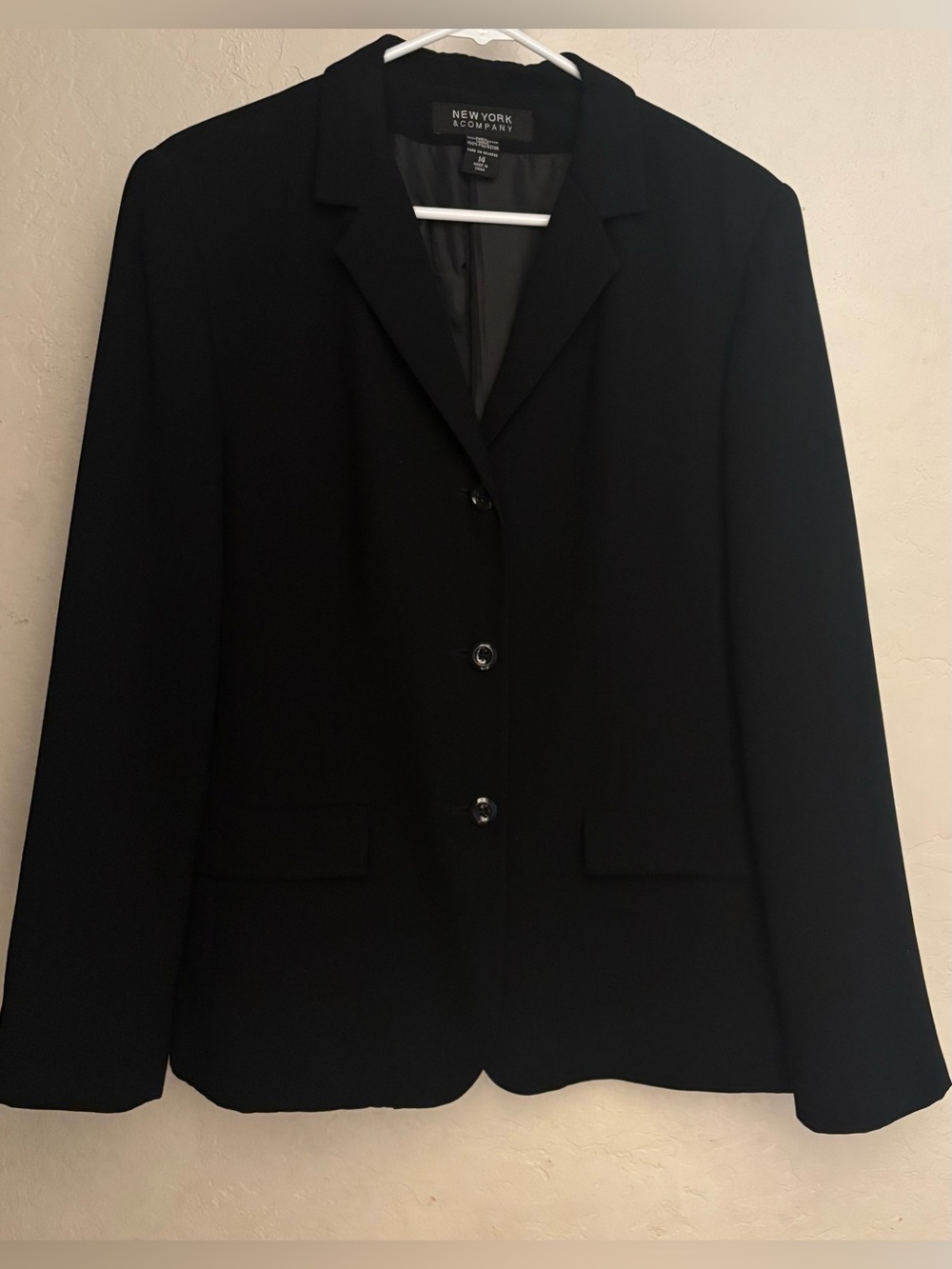 New York & Company Black Classic Notch Lapel Blazer